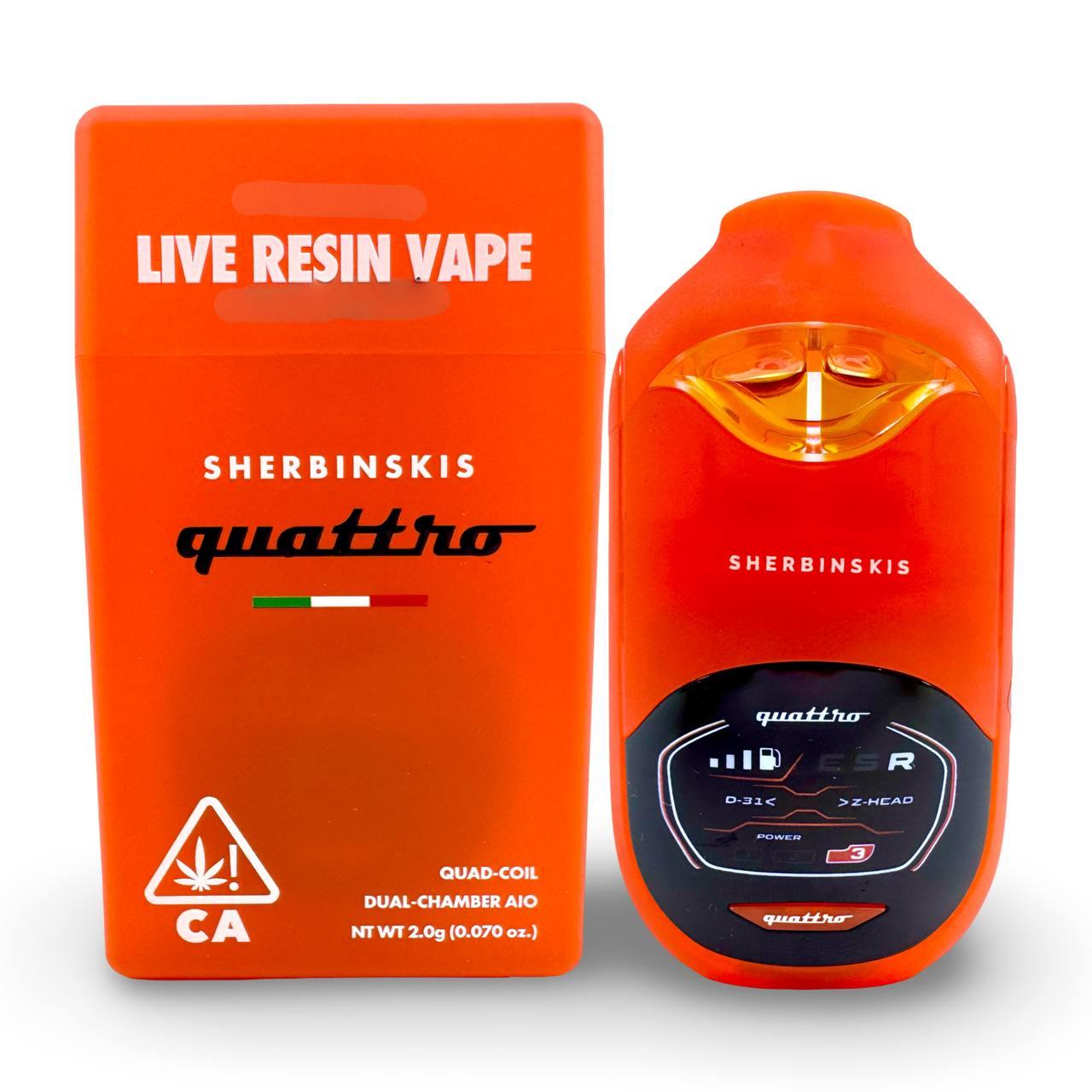 Quattro Live Resin Dual Flavors Disposable Vape | 2G |